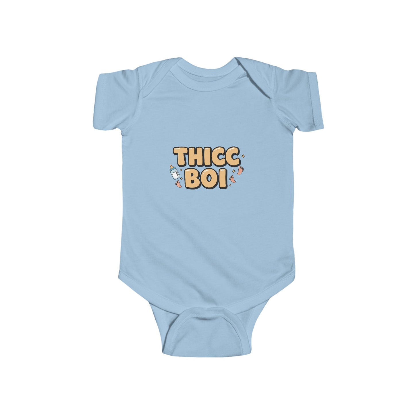 Cute 'Thicc Boi' Infant Bodysuit - Adorable Baby Fashion for New Parents