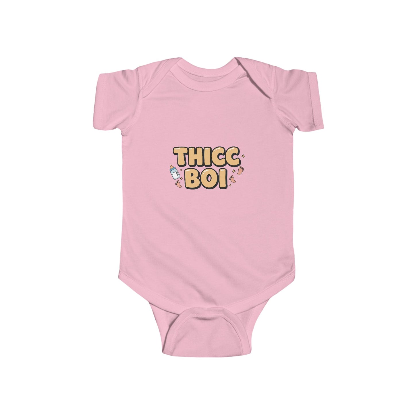 Cute 'Thicc Boi' Infant Bodysuit - Adorable Baby Fashion for New Parents