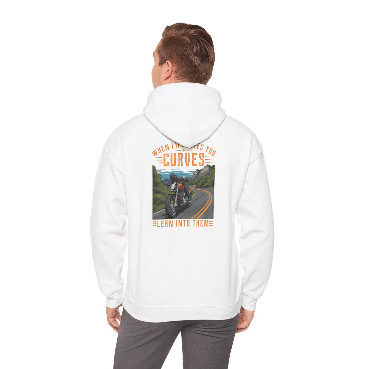 Motorcycle Adventure Unisex Heavy Blend™ Hoodie - 'When Life Gives You Curves'