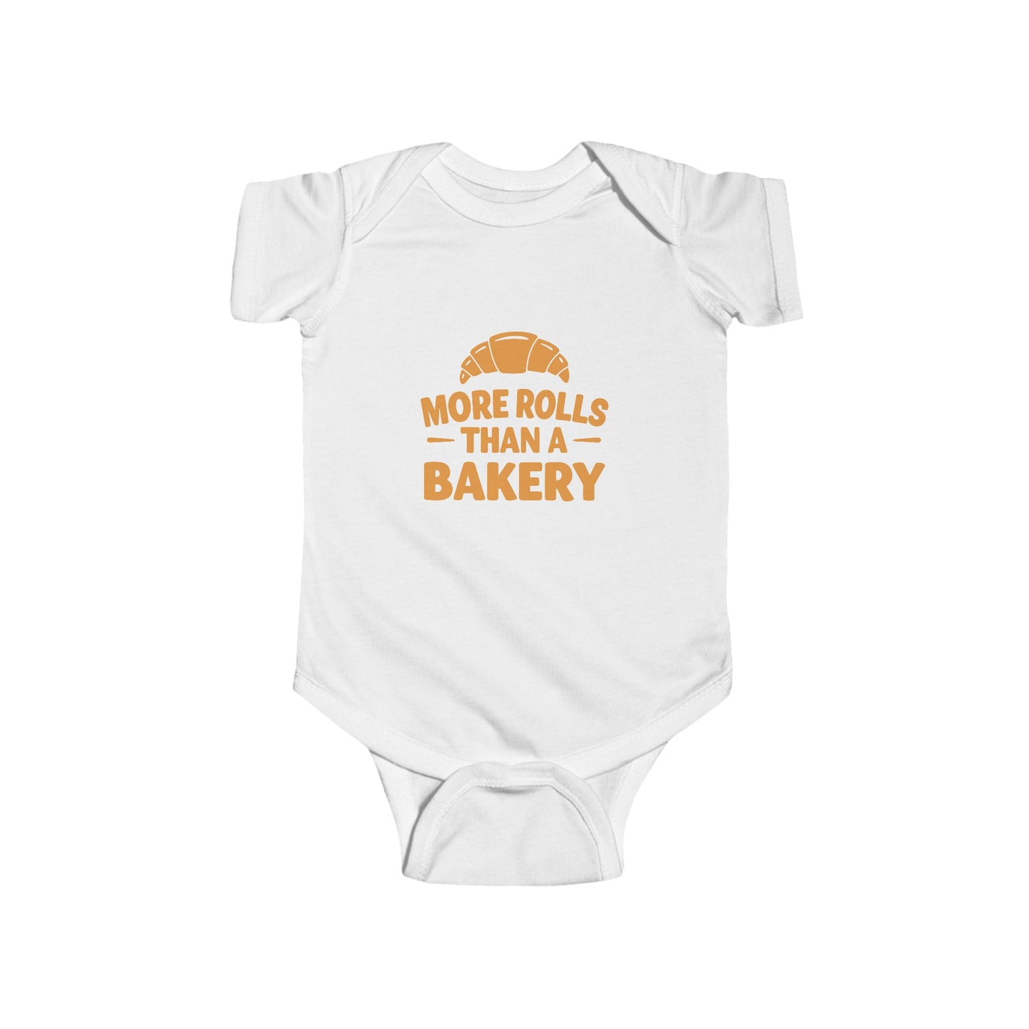 Funny Infant Bodysuit - 'More Rolls Than a Bakery' - Cute Baby Outfit for Newborns