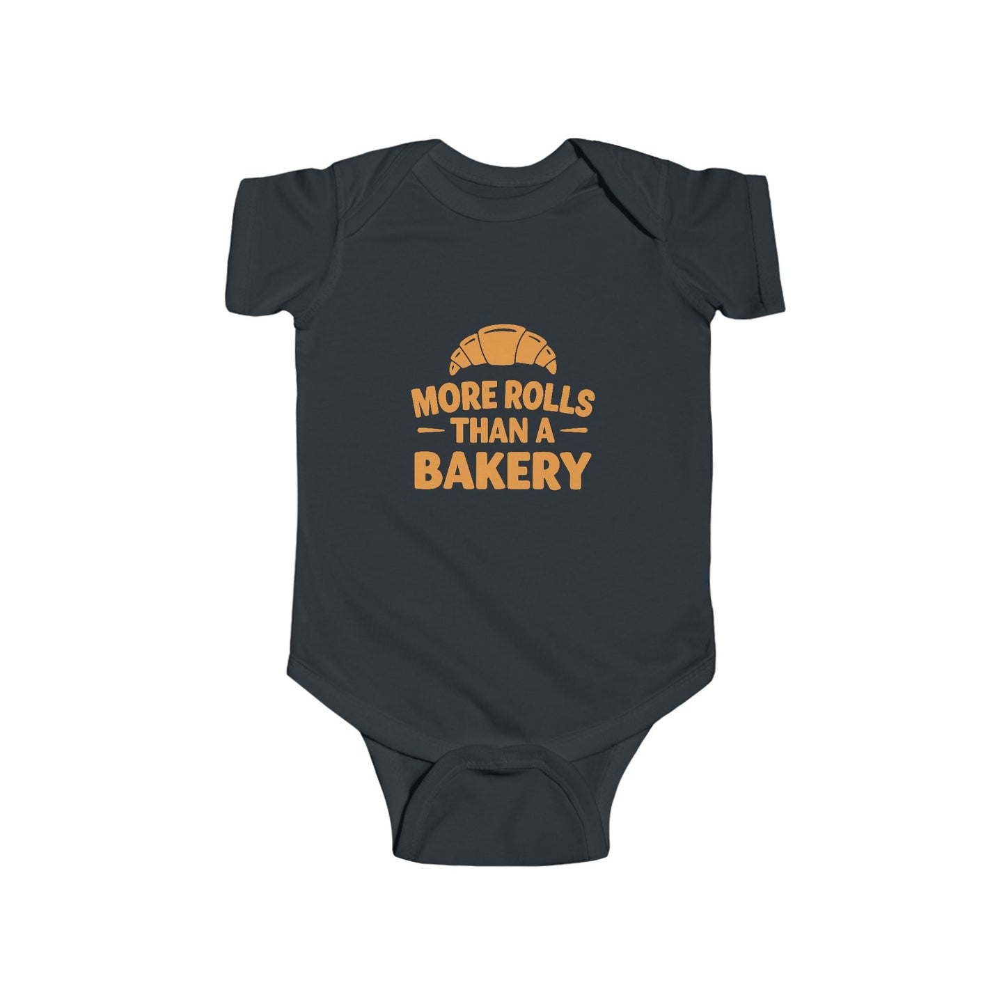 Funny Infant Bodysuit - 'More Rolls Than a Bakery' - Cute Baby Outfit for Newborns