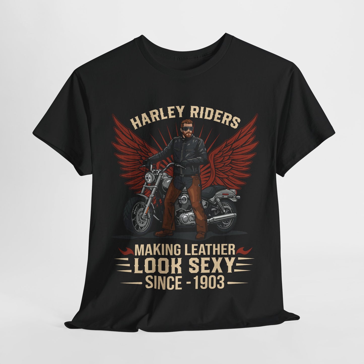 Harley Riders Vintage Tee - Making Leather Look Sexy Since 1903