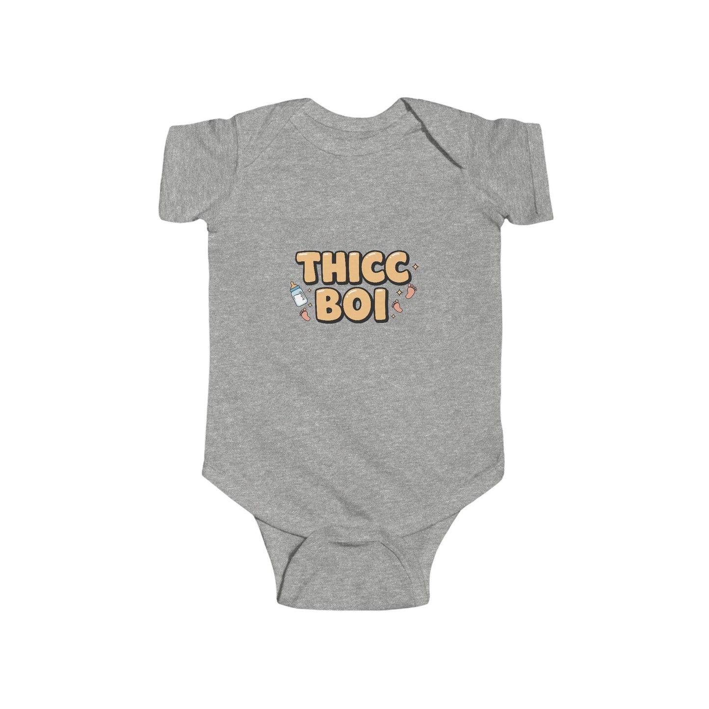 Cute 'Thicc Boi' Infant Bodysuit - Adorable Baby Fashion for New Parents