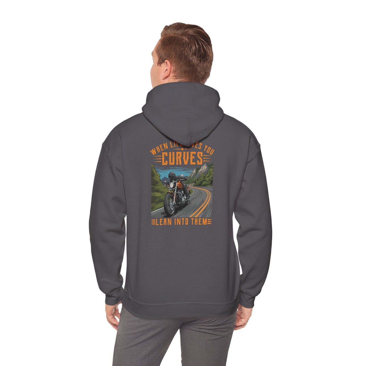 Motorcycle Adventure Unisex Heavy Blend™ Hoodie - 'When Life Gives You Curves'