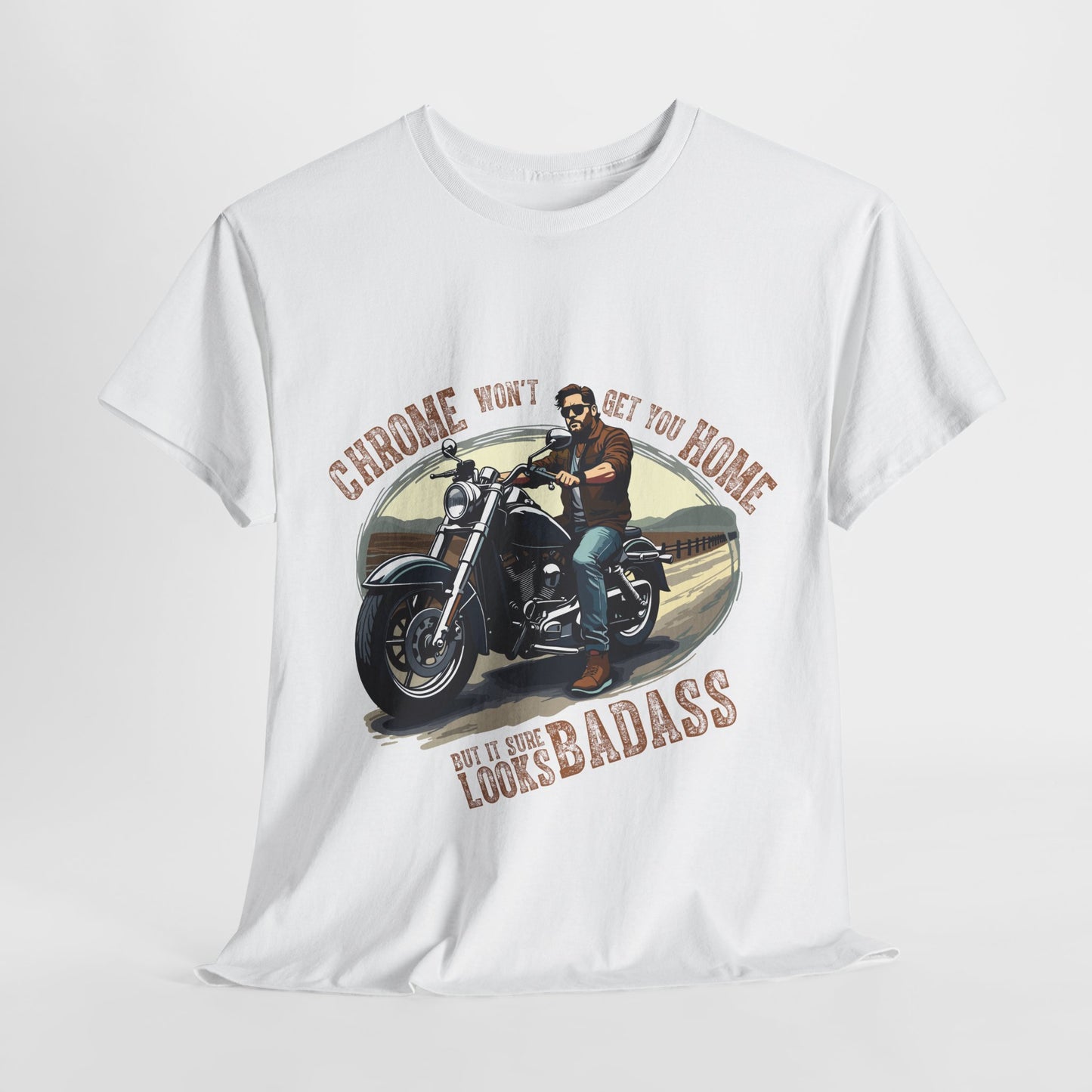 Badass Motorcycle Graphic Unisex Heavy Cotton Tee