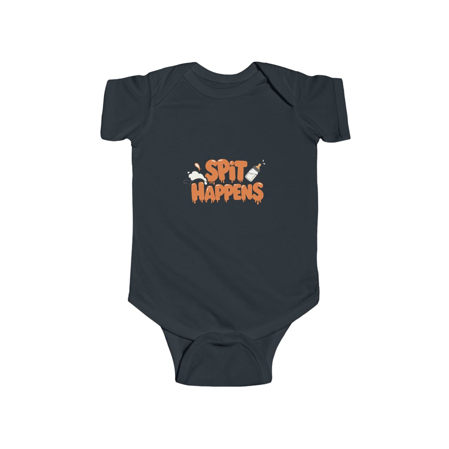 Funny Baby Bodysuit - 'Spit Happens' Infant Clothing