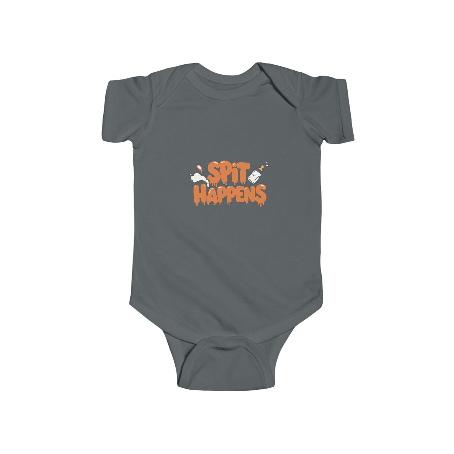 Funny Baby Bodysuit - 'Spit Happens' Infant Clothing