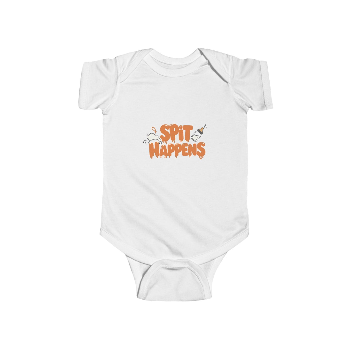 Funny Baby Bodysuit - 'Spit Happens' Infant Clothing