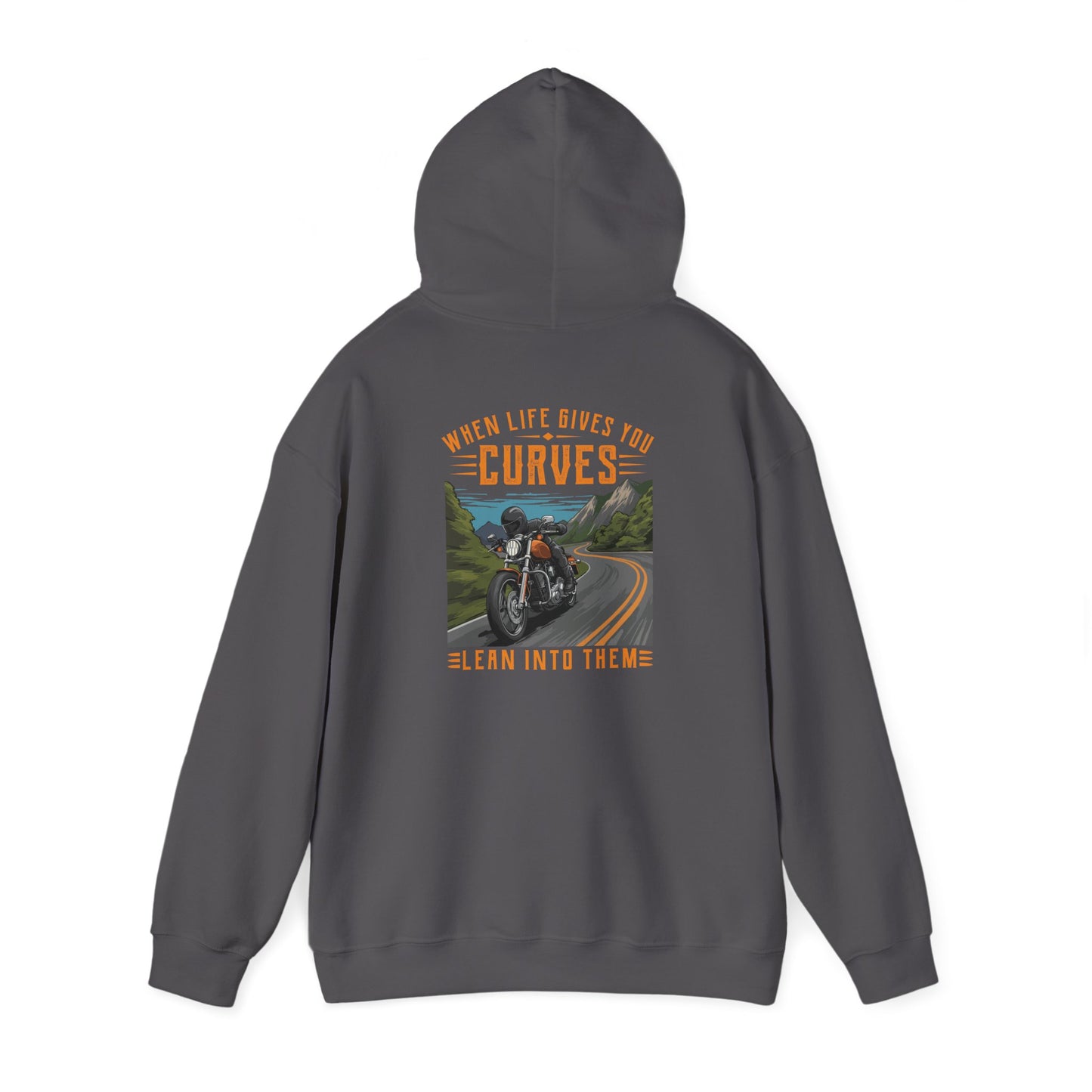 Motorcycle Adventure Unisex Heavy Blend™ Hoodie - 'When Life Gives You Curves'