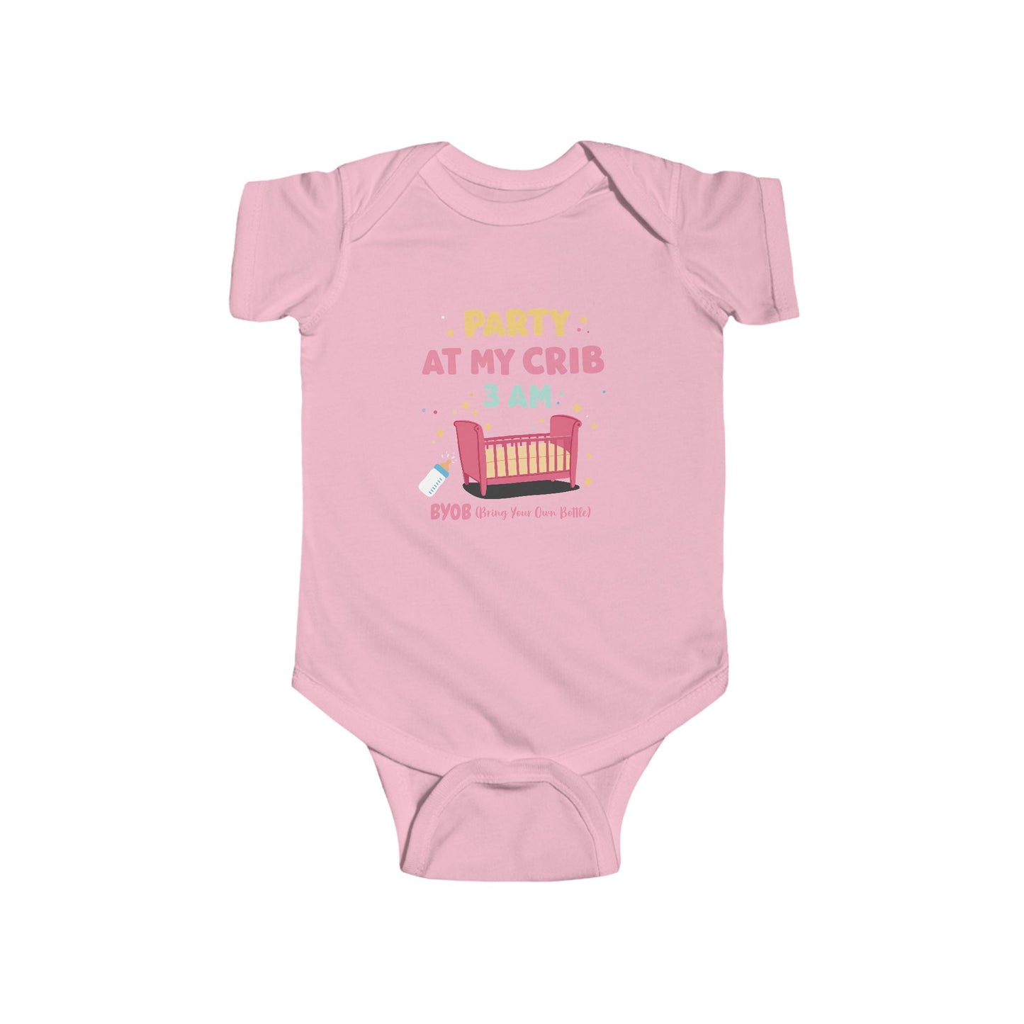 Funny Infant Bodysuit - 'Party at My Crib 3 AM' - Perfect for Baby Showers and New Parents