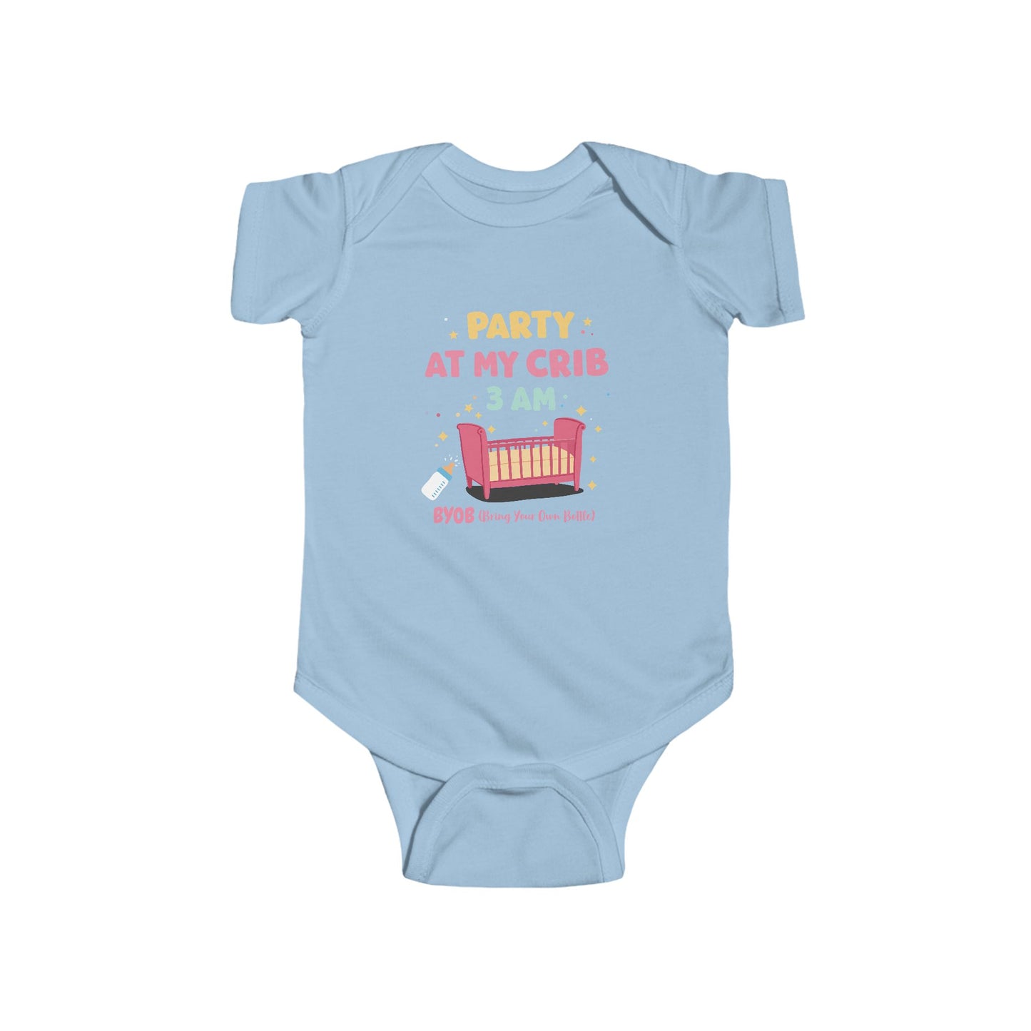 Funny Infant Bodysuit - 'Party at My Crib 3 AM' - Perfect for Baby Showers and New Parents