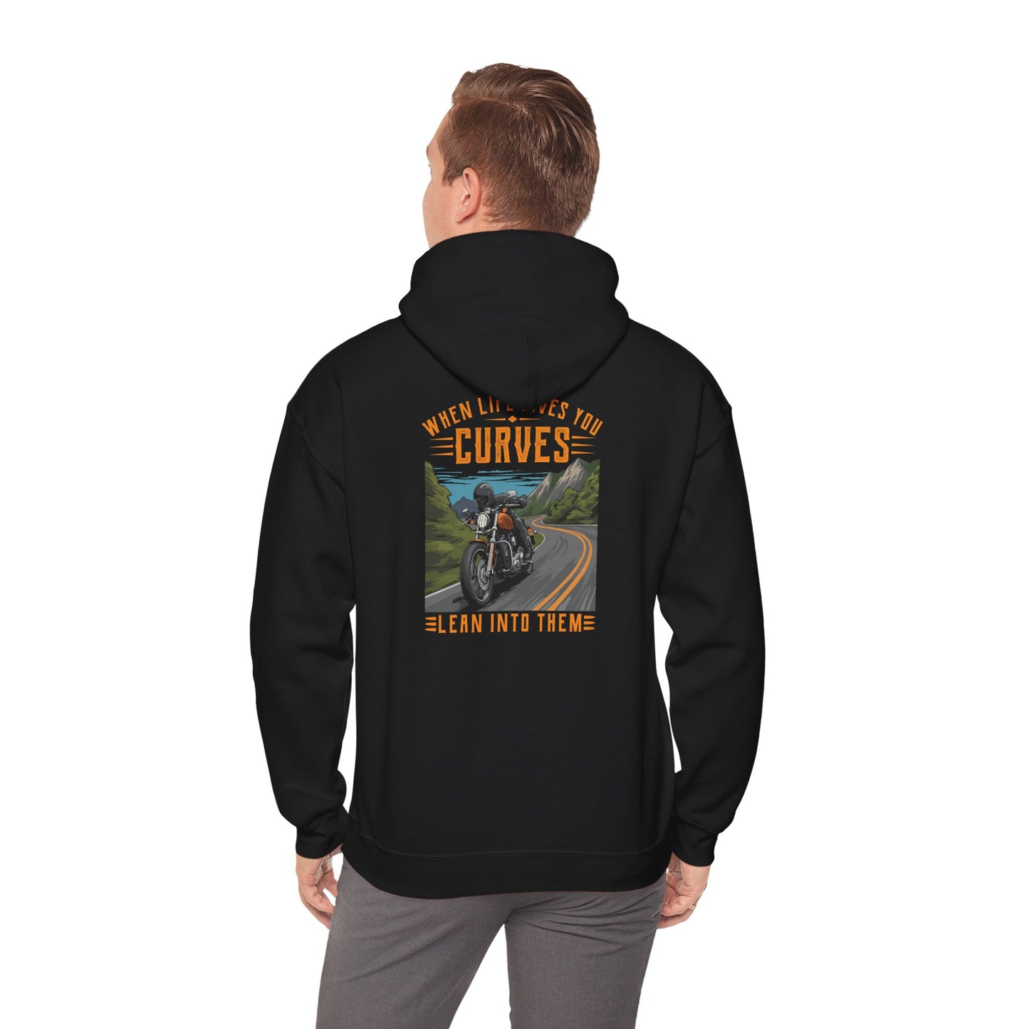 Motorcycle Adventure Unisex Heavy Blend™ Hoodie - 'When Life Gives You Curves'